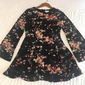 Black Floral Shift Dress